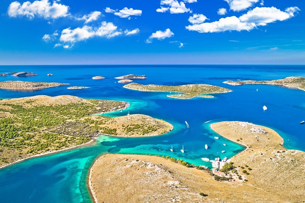 Kornati eiland varen in kroatie dalmatie.